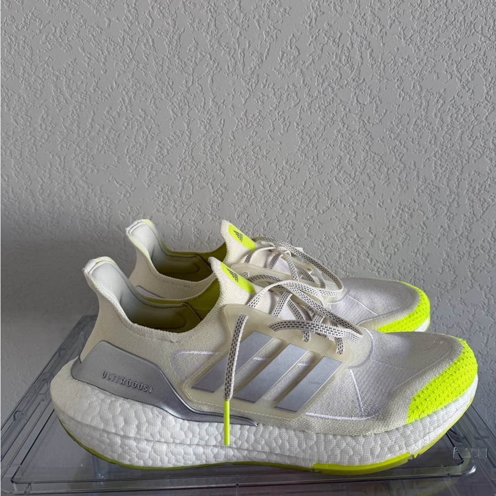 Adidas Ivy Park White and Bright Yellow Running Shoes